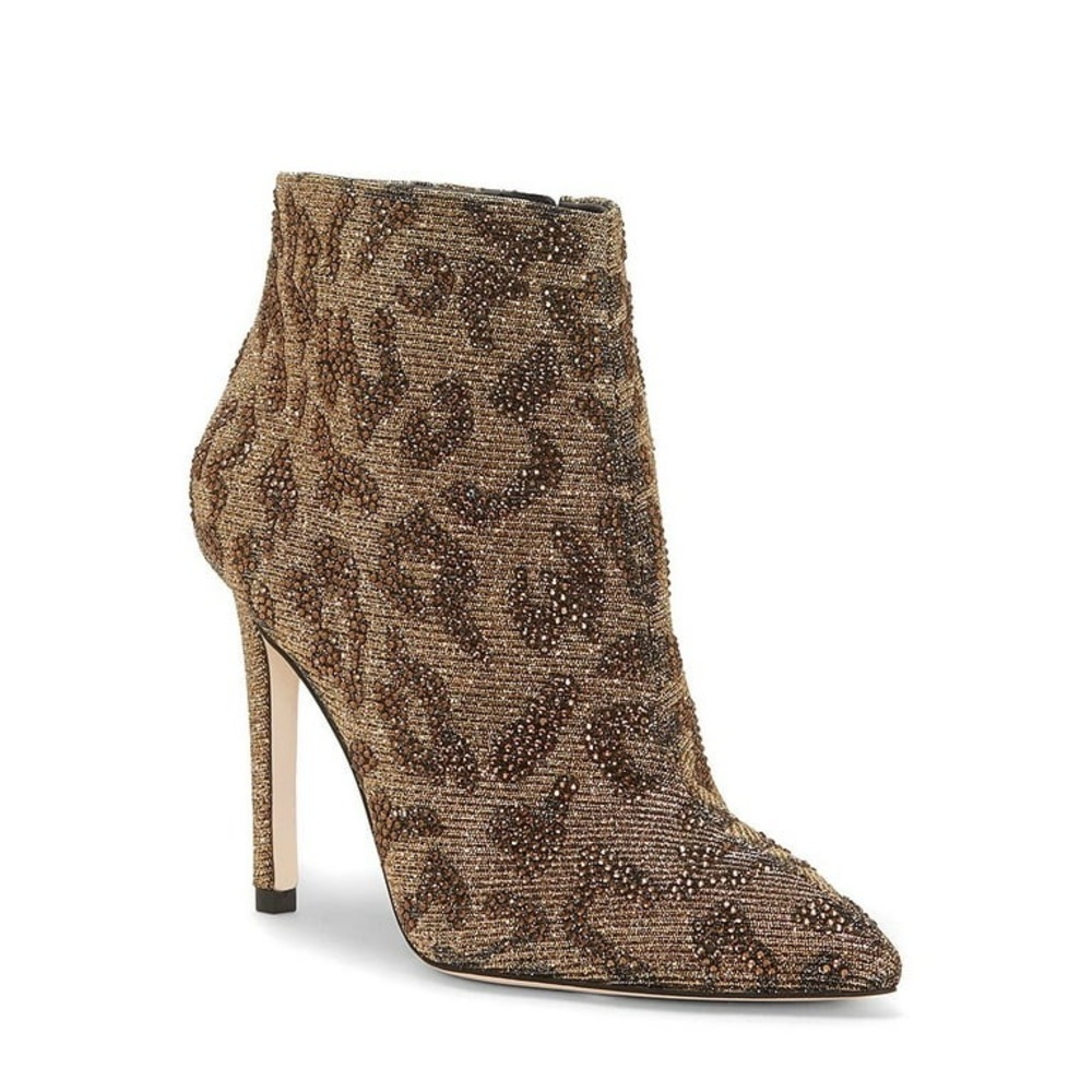Jessica Simpson Metallic Leopard Heeled Boots